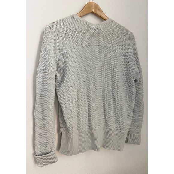 Gap • Neutral Cream Cotton Knit Open Front Slouchy Cardigan Sweater - Picture 11 of 13